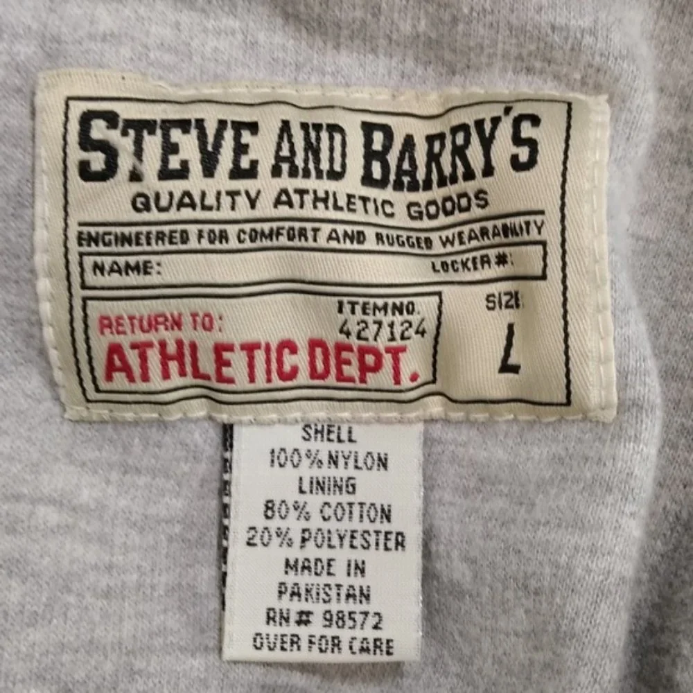 STEVE & BARRY'S men  Blue Hooded Pullover Jacket size large - Picture 6 of 7